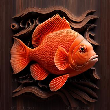 3D model st Amphiprion frenatus fish (STL)